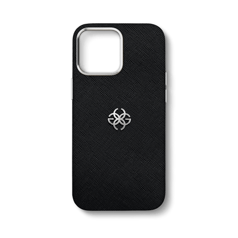iPhone 15 Case - Saffiano Leather logo