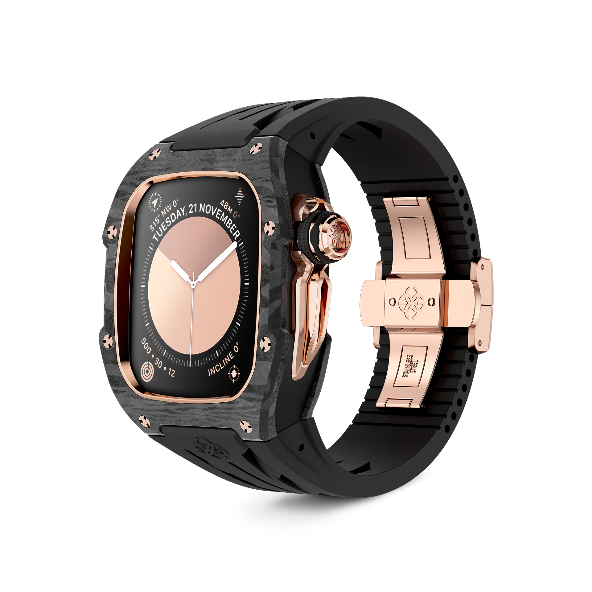 Apple Watch Case RSCIII46 Rose Gold Carbon