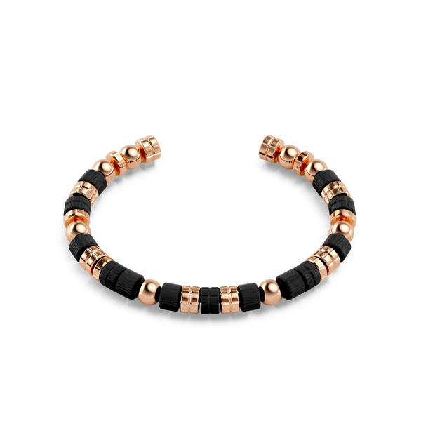 Buy quality Gold Bracelet unisex with stretchable black belt in Vadodara
